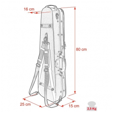 Leonardo VC-1444-BG Student Series Wooden Violin Case 4/4 2 Leonardo VC-1444-BG Student Series Wooden Violin Case 4/4 2