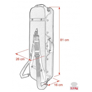 Leonardo VC-47-GR Pro series violin case 4/4 2 Leonardo VC-47-GR Pro series violin case 4/4 2