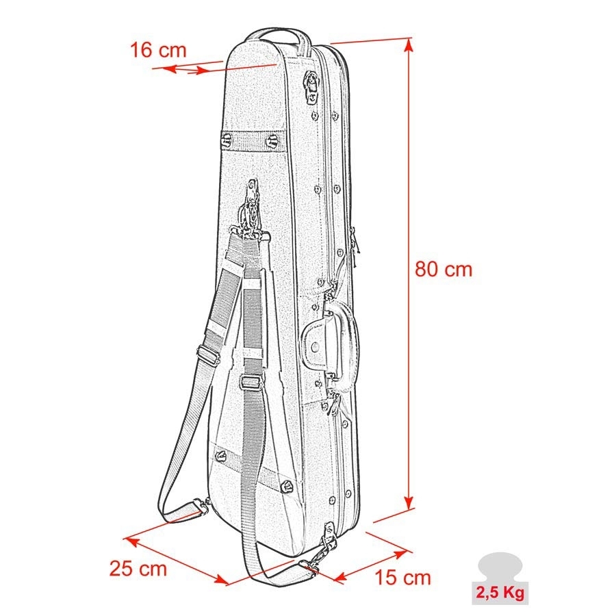 Leonardo VC-1444-BG Student Series Wooden Violin Case 4/4 2 Leonardo VC-1444-BG Student Series Wooden Violin Case 4/4 2