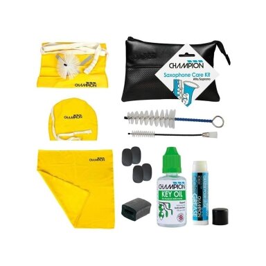 CHAMPION CHCKSX1 9-PIECE CARE KIT FOR ALTO / SOPRANO SAXOPHONE