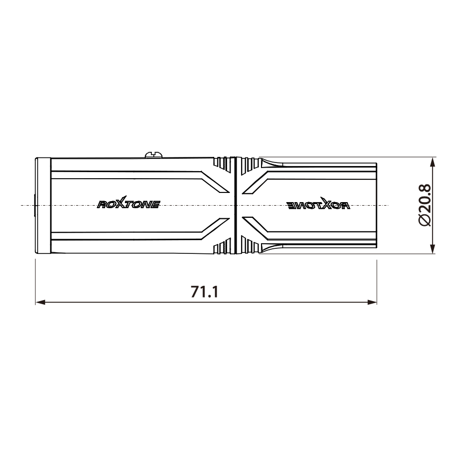 PERĖJIMAS ROXTONE RA3XMJF XLR KIŠTUKAS - 6.3 MM TRS LIZDAS 3