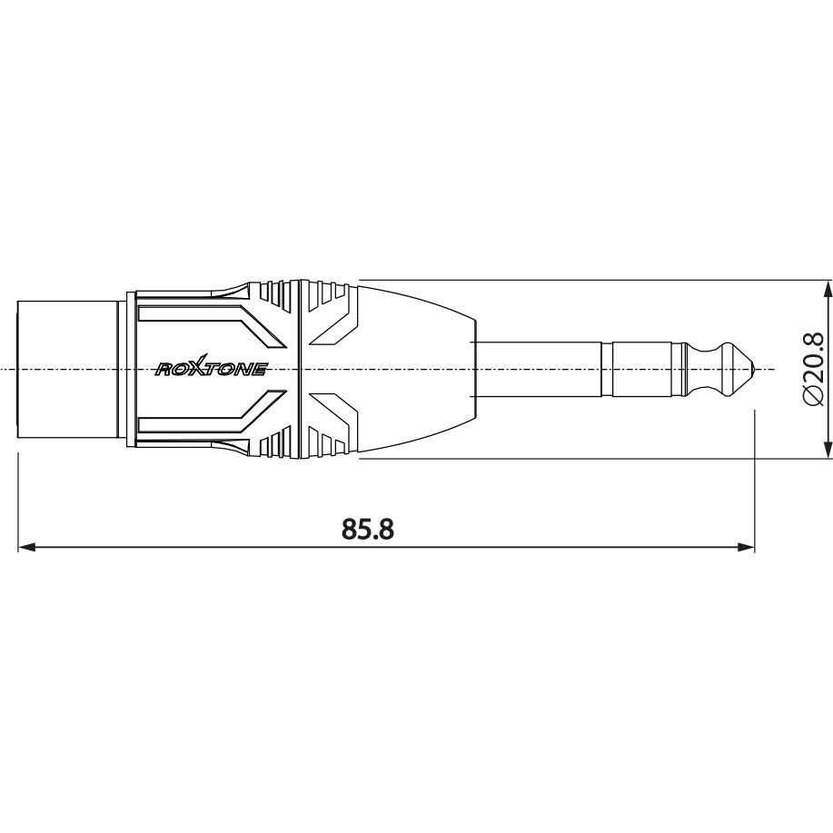 PERĖJIMAS ROXTONE RA3XFJM XLR LIZDAS/6,3" TRS JACK KIŠTUKAS 3