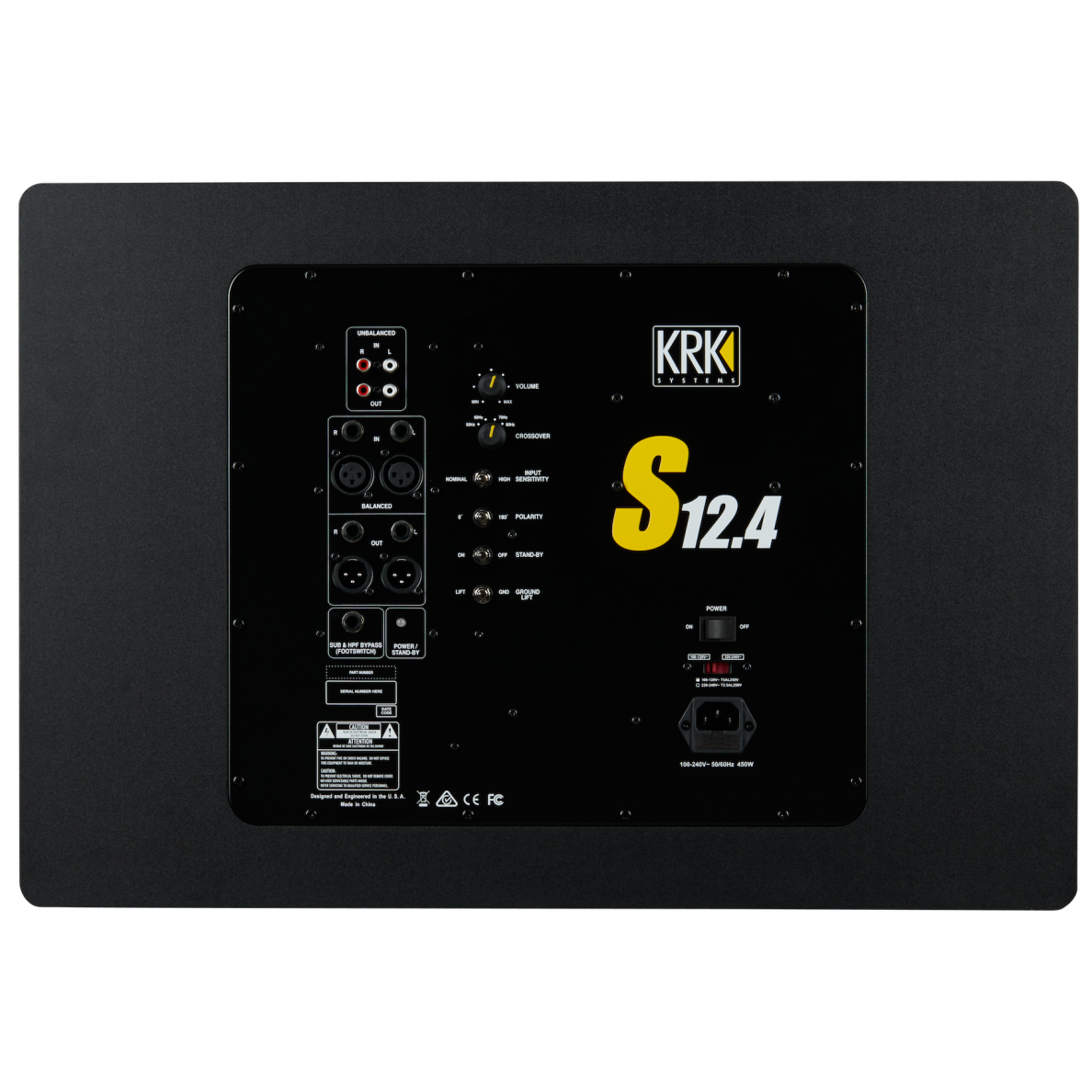KRK S12.4 12" FRONT LOADED KELVAR SUBWOOFER 220W 1 KRK S12.4 12" FRONT LOADED KELVAR SUBWOOFER 220W 1