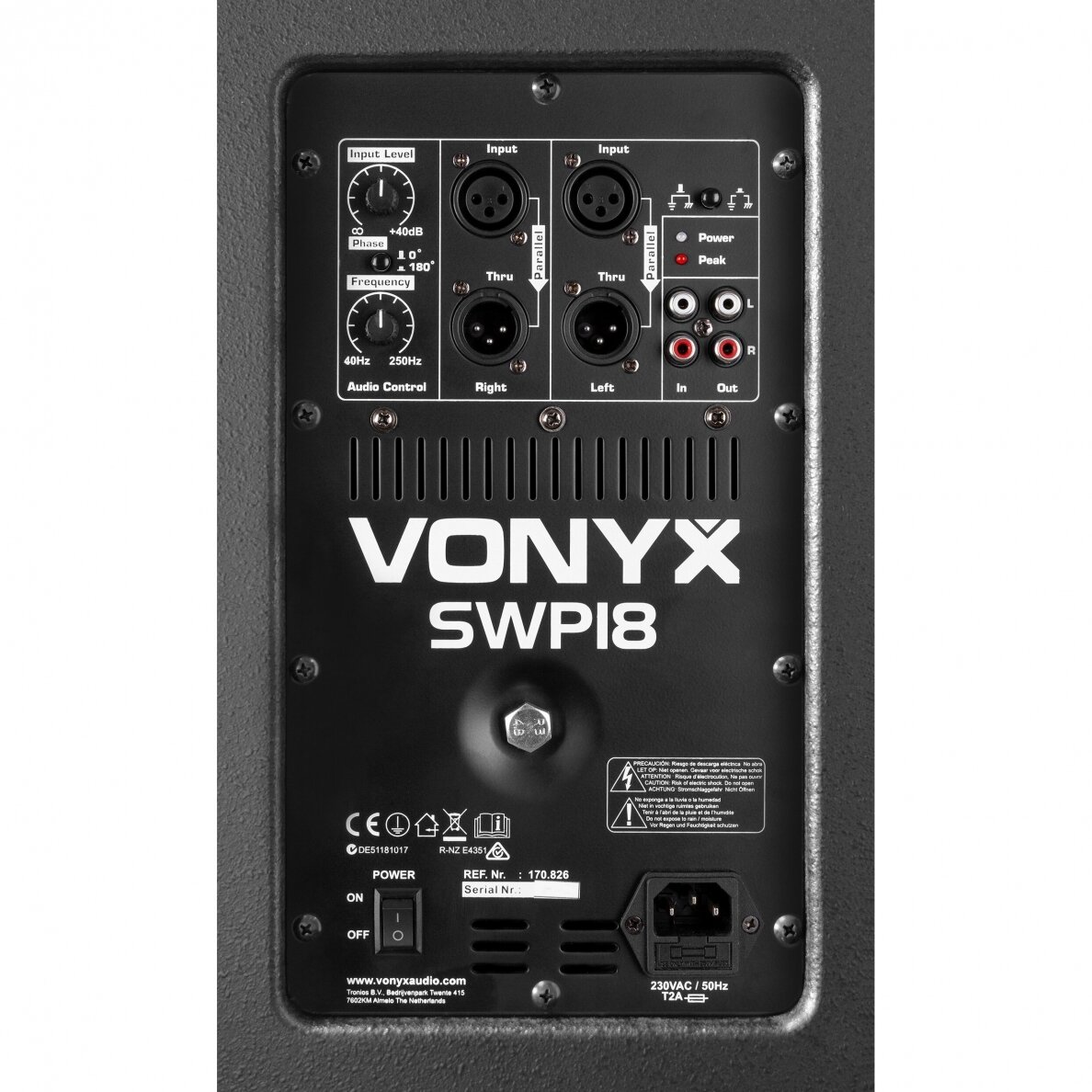 AKTYVI ŽEMŲ DAŽNIŲ GARSO KOLONĖLĖ VONYX SWP-18 18" 1200W 170.826 2 AKTYVI ŽEMŲ DAŽNIŲ GARSO KOLONĖLĖ VONYX SWP-18 18" 1200W 170.826 2