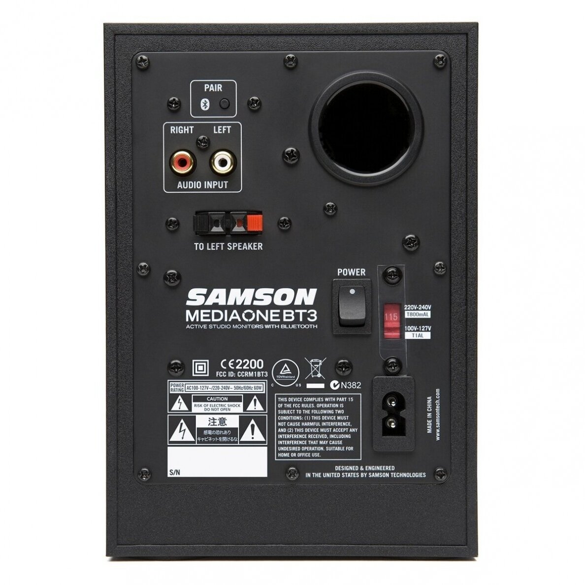 Aktyvių studijinių kolonėlių komplektas su Bluetooth SAMSON MEDIAONE BT3 2 Aktyvių studijinių kolonėlių komplektas su Bluetooth SAMSON MEDIAONE BT3 2