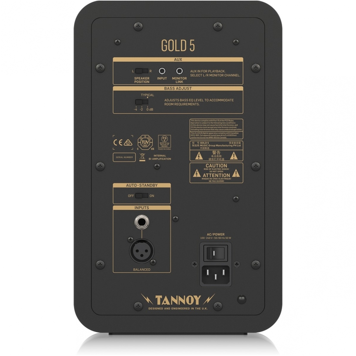 AKTYVUS STUDIJINIS MONITORIUS TANNOY GOLD 5'' 1
