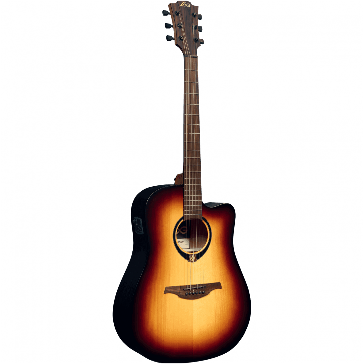 Akustinė Gitara Su Pajungimu LAG Tramontane T-70-DCE-BRB Dreadnought Cutaway