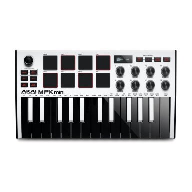 AKAI MPK MINI MK3 WHITE EDITION COMPACT KEYBOARD AND PAD CONTROLLER