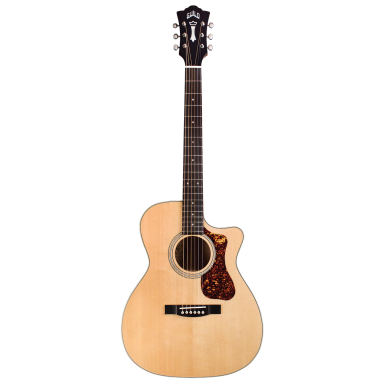 GUILD OM-140CE NATURAL ACOUSTIC GUITAR WITH DELUXE POLYFOAM CASE