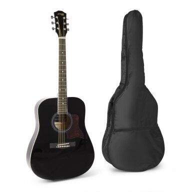 AKUSTINĖ GITARA SU PRIEDAIS MAX SOLOJAM WESTERN 173.214 JUODA AKUSTINĖ GITARA SU PRIEDAIS MAX SOLOJAM WESTERN 173.214 JUODA