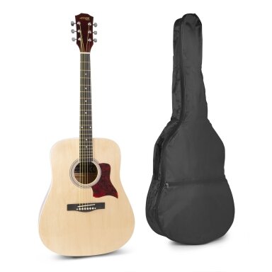 AKUSTINĖ GITARA SU PRIEDAIS MAX SOLOJAM WESTERN 173.215 NATURALI AKUSTINĖ GITARA SU PRIEDAIS MAX SOLOJAM WESTERN 173.215 NATURALI