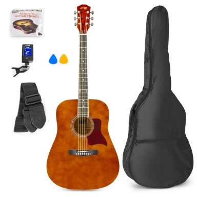 AKUSTINĖ GITARA SU PRIEDAIS MAX SOLOJAM WESTERN 173.218 TAMSI AKUSTINĖ GITARA SU PRIEDAIS MAX SOLOJAM WESTERN 173.218 TAMSI