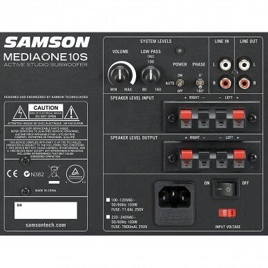 Active studio subwoofer SAMSON MEDIAONE 10S 2