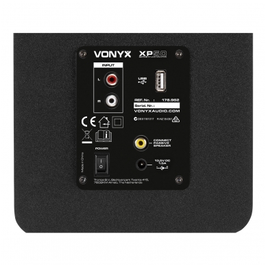 ACTIVE STUDIO MONITORS (PAIR) 5.25” USB BLUETOOTH - Vonyx - XP50 178.962 5