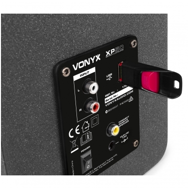 ACTIVE STUDIO MONITORS (PAIR) 5.25” USB BLUETOOTH - Vonyx - XP50 178.962 6