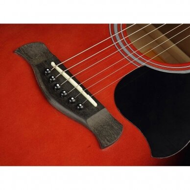 AKUSTINĖ GITARA SU PAJUNGIMU RICHWOOD RD-12-CERS RAUDONA SU PERĖJIMU ARTIST SERIES 5