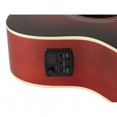 AKUSTINĖ GITARA SU PAJUNGIMU RICHWOOD RD-12-CERS RAUDONA SU PERĖJIMU ARTIST SERIES 6
