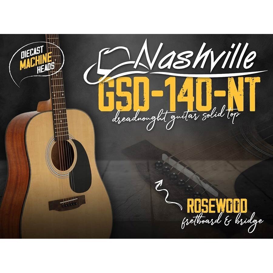 NASHVILLE GSD-140-NT ACOUSTC GUITAR 6 NASHVILLE GSD-140-NT ACOUSTC GUITAR 6