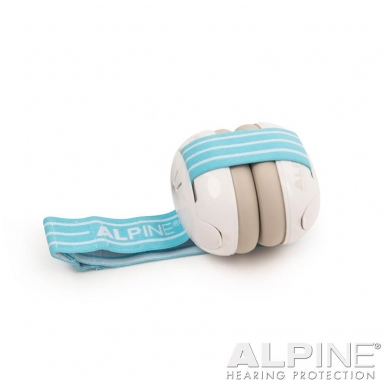 Alpine ALP-MUF/BBU - Muffy Baby earmuff white with blue head strap 1