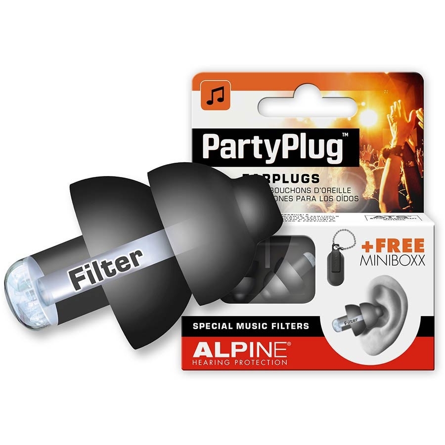 Alpine ALP-PP/BK - PartyPlug earplugs Alpine ALP-PP/BK - PartyPlug earplugs