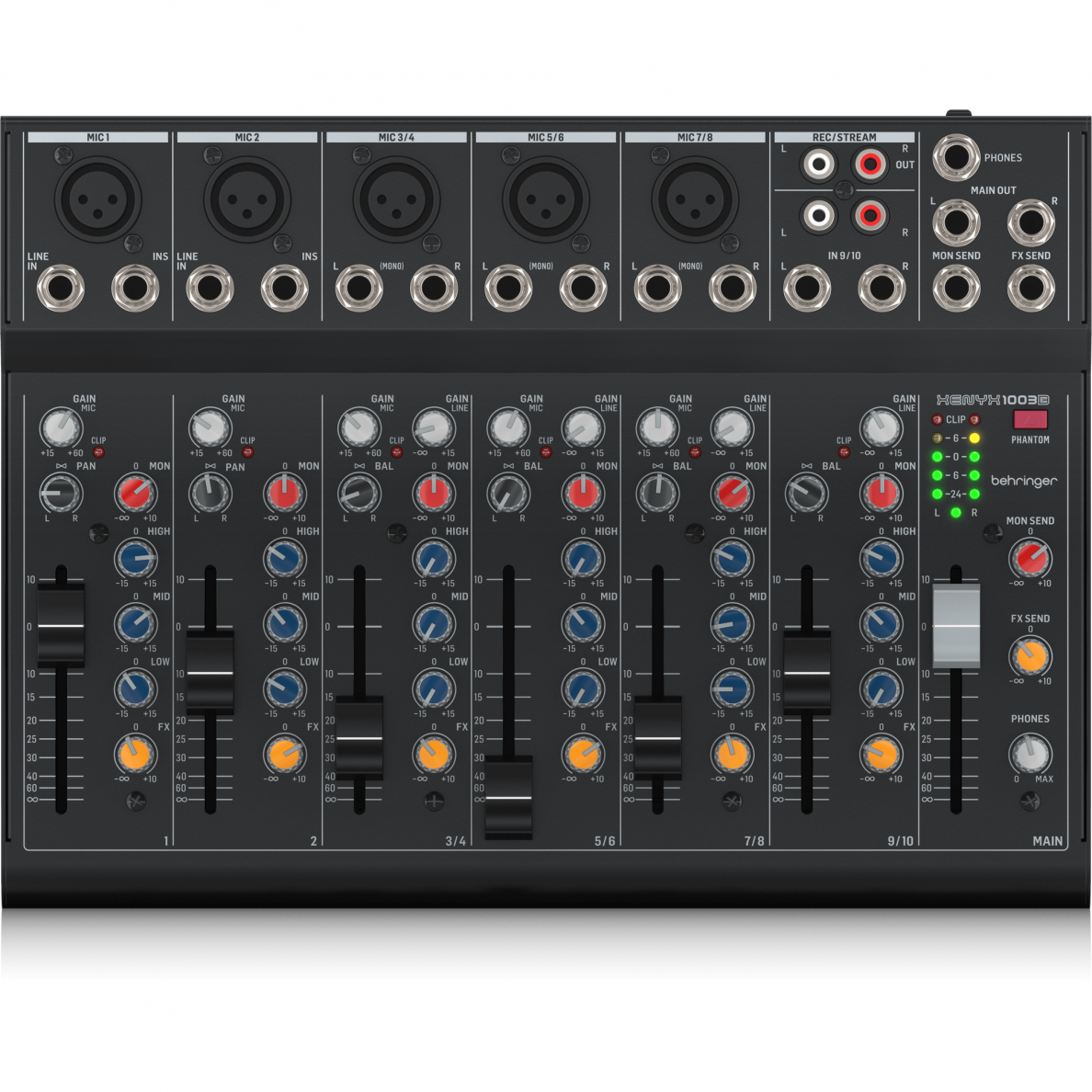 ANALOGINIS MIKŠERIS BEHRINGER XENYX 1003B 10-KANALŲ 5 MIKROFONINĖS ĮVESTYS