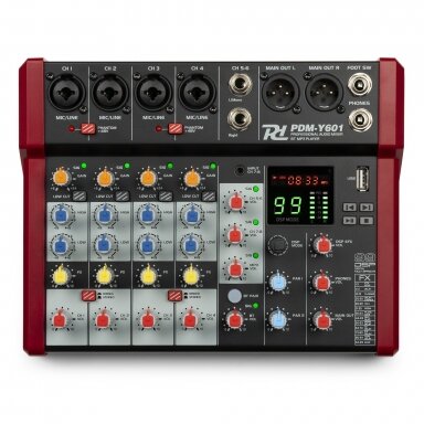 ANALOGINIS 6-IŲ KANALŲ MIKŠERIS POWER DYNAMICS PDM-Y601 172.655
