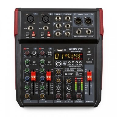 VONYX VM-KG06 MUSIC MIXER 6-CHANNEL BT/DSP/USB RECORD 172.594