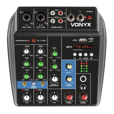 VONYX VMM100 3ch Audio Mixer with USB/BT 172.638
