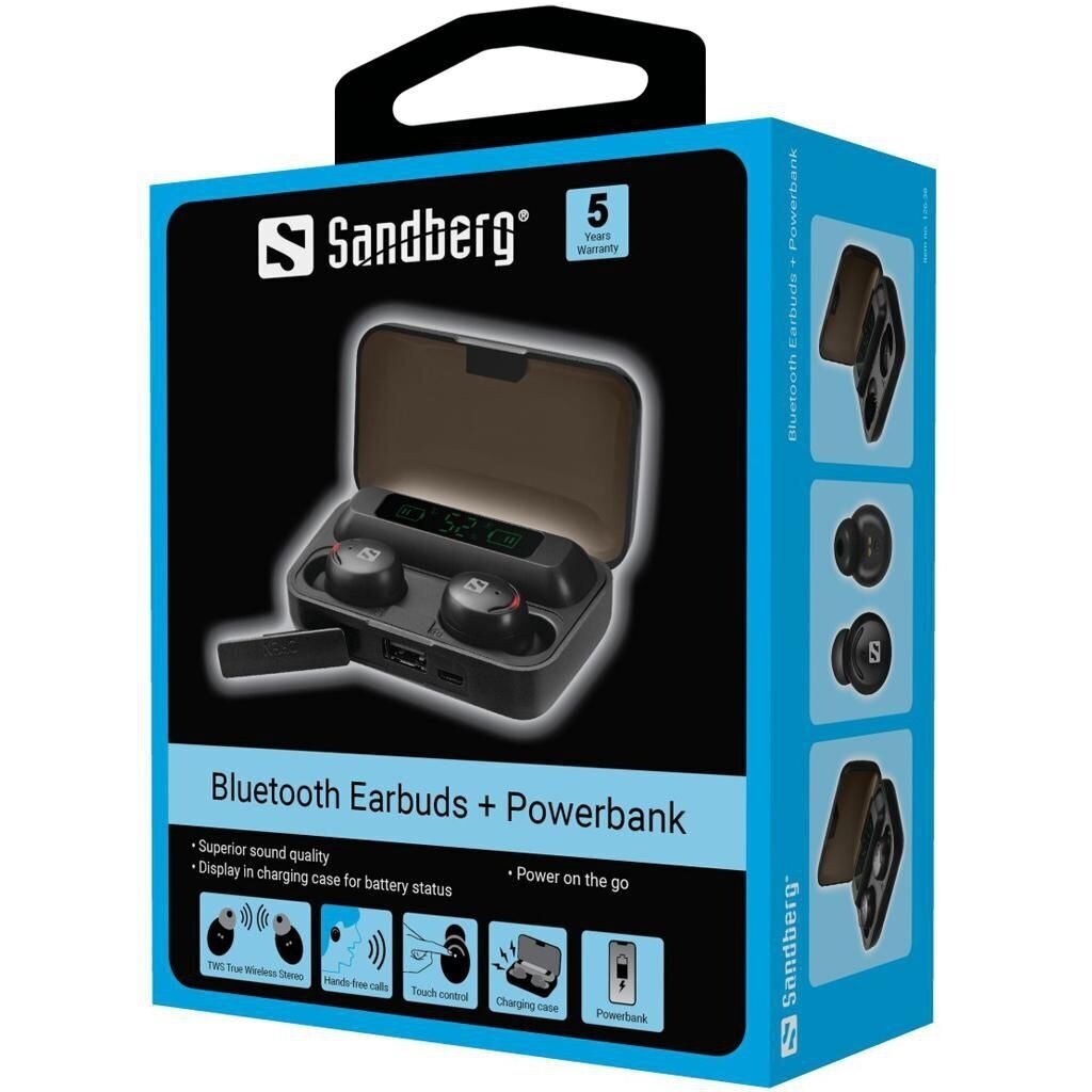 SANDBERG BLUETOOTH EAR-BUDS + POWERBANK 4 SANDBERG BLUETOOTH EAR-BUDS + POWERBANK 4