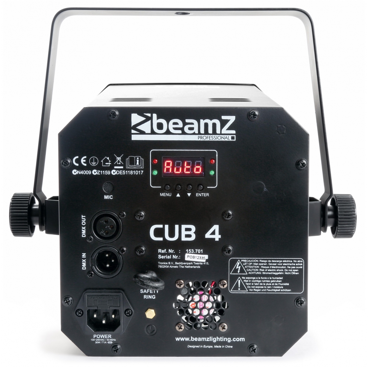 BEAMZ - CUB4 II LED QUAD DERBY WITH MOONFLOWER 153.701 3 BEAMZ - CUB4 II LED QUAD DERBY WITH MOONFLOWER 153.701 3