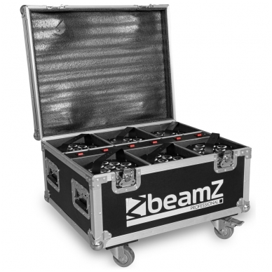BeamZ Professional BBP60 Uplighter Set, 6 pieces in Flightcase with Charger 150.587 9