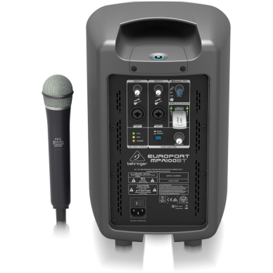 Behringer Europort MPA-100BT 100W 6" Portable Rechargeable Bluetooth Speaker 4
