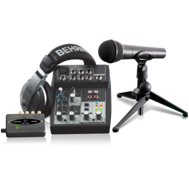 Vokalo įrašymo įrangos komplektas - Behringer PODCASTUDIO USB Recording Bundle