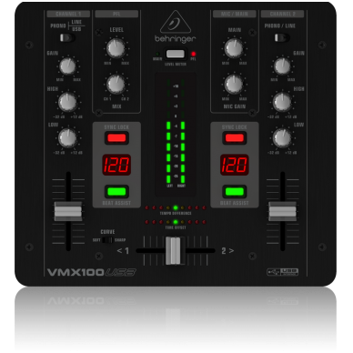 Behringer Pro Mixer VMX-100USB 2-CH DJ Mixer