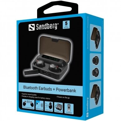 SANDBERG BLUETOOTH EAR-BUDS + POWERBANK 4 SANDBERG BLUETOOTH EAR-BUDS + POWERBANK 4