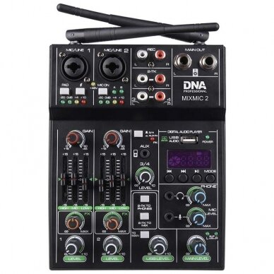 DNA MIXMIC-2 MIXER USB BLUETOOTH WIRELESS MICROPHONES SET 2 DNA MIXMIC-2 MIXER USB BLUETOOTH WIRELESS MICROPHONES SET 2