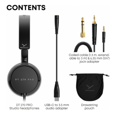 Beyerdynamic DT-270 Pro uždaros studijinės ausinės 4 Beyerdynamic DT-270 Pro uždaros studijinės ausinės 4