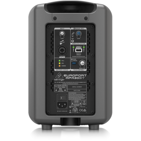 Behringer Europort MPA-30BT 30W Portable Rechargeable Bluetooth Speaker 3