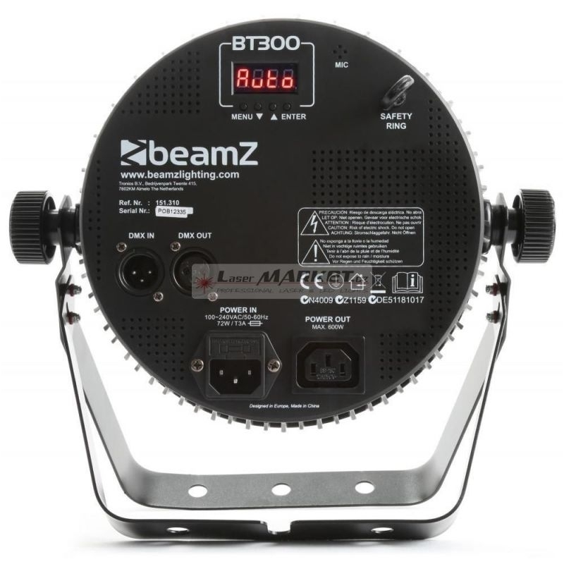 BeamZ BT300 FlatPAR 12x 10W 6-in-1 LEDs 151.310 2 BeamZ BT300 FlatPAR 12x 10W 6-in-1 LEDs 151.310 2