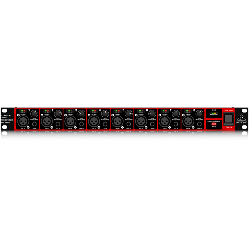 Behringer ADA-8200 UltraGain Digital Microphone Preamplifier Behringer ADA-8200 UltraGain Digital Microphone Preamplifier