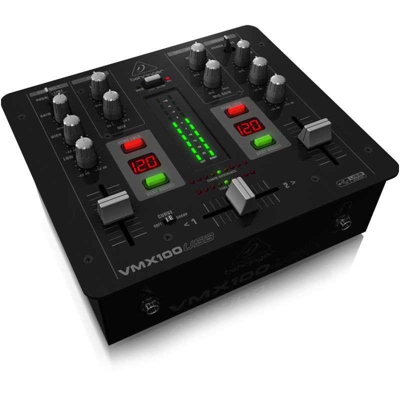 Behringer Pro Mixer VMX-100USB 2-CH DJ Mixer 1 Behringer Pro Mixer VMX-100USB 2-CH DJ Mixer 1