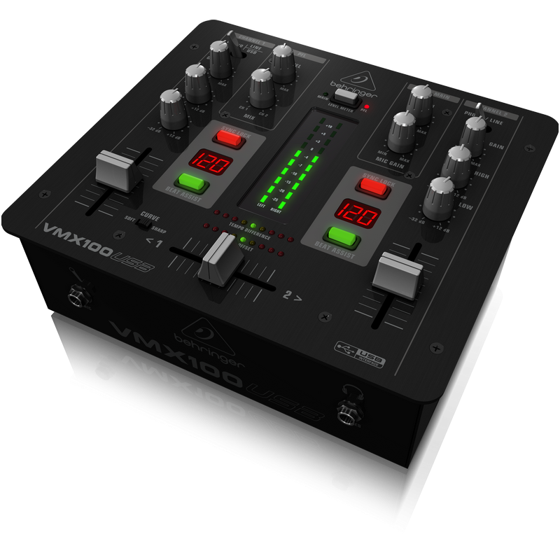 Behringer Pro Mixer VMX-100USB 2-CH DJ Mixer 2 Behringer Pro Mixer VMX-100USB 2-CH DJ Mixer 2