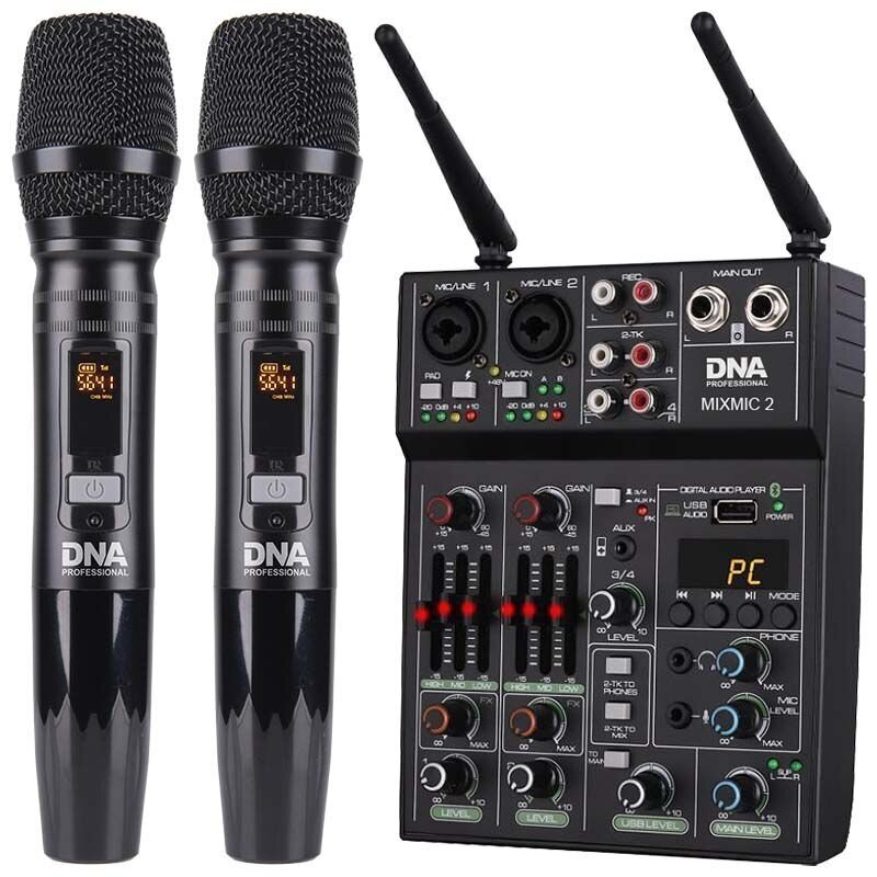 DNA MIXMIC-2 MIXER USB BLUETOOTH WIRELESS MICROPHONES SET DNA MIXMIC-2 MIXER USB BLUETOOTH WIRELESS MICROPHONES SET