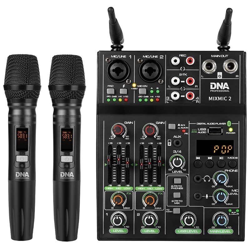 DNA MIXMIC-2 MIXER USB BLUETOOTH WIRELESS MICROPHONES SET 1 DNA MIXMIC-2 MIXER USB BLUETOOTH WIRELESS MICROPHONES SET 1