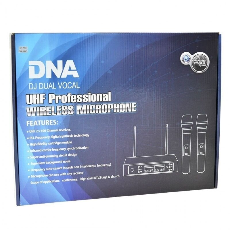 BEVIELIŲ MIKROFONŲ SISTEMA DNA DJ-DUAL-VOCAL 6 BEVIELIŲ MIKROFONŲ SISTEMA DNA DJ-DUAL-VOCAL 6