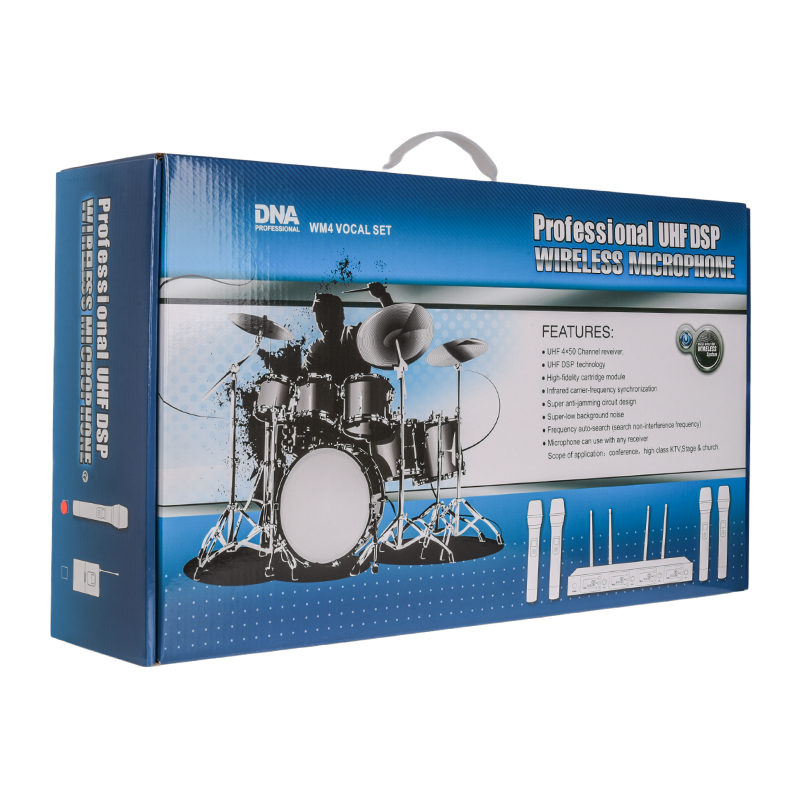 BEVIELIŲ MIKROFONŲ SISTEMA DNA WM4 VOCAL SET 4