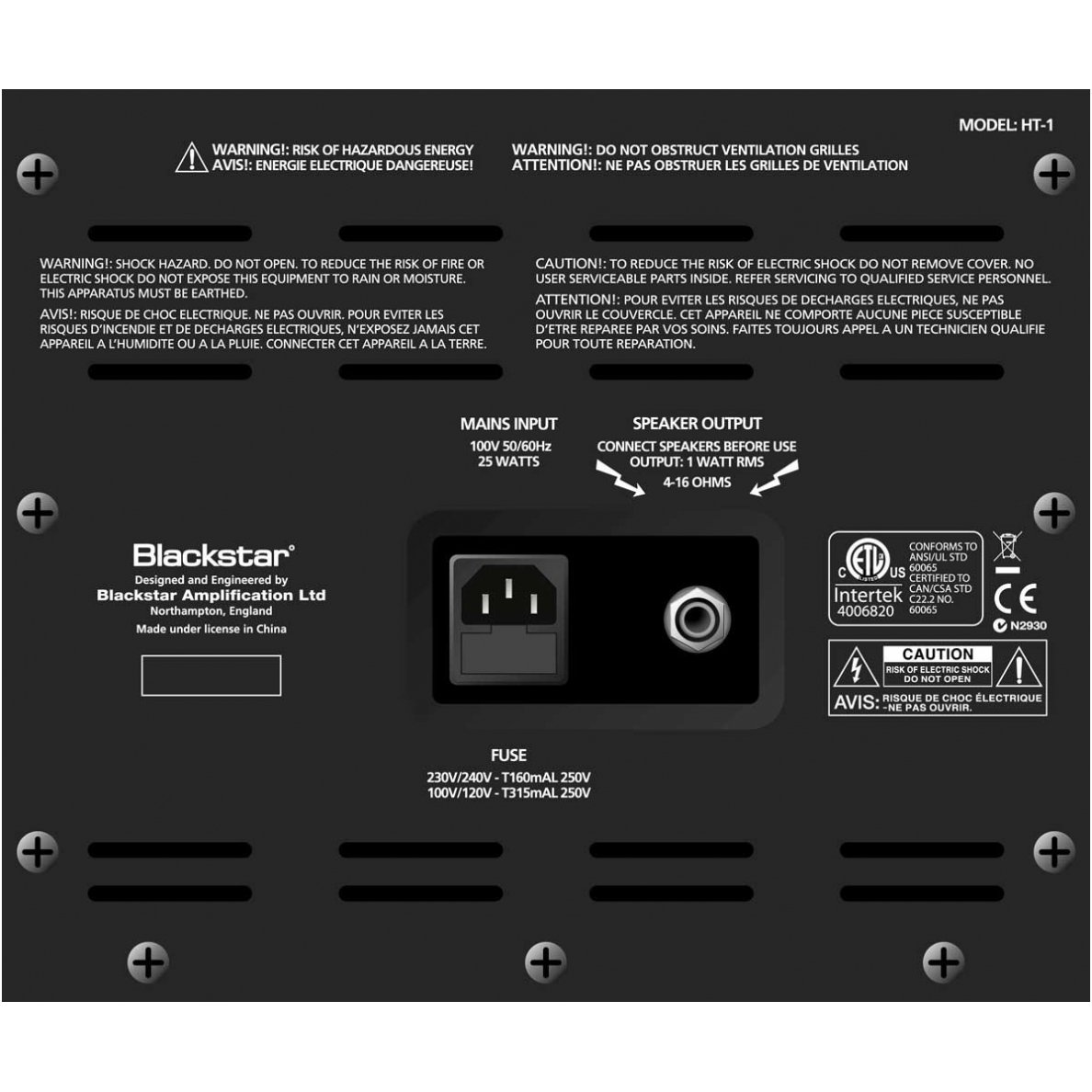 Blackstar HT-1 1W 8" Tube Combo Amp 1