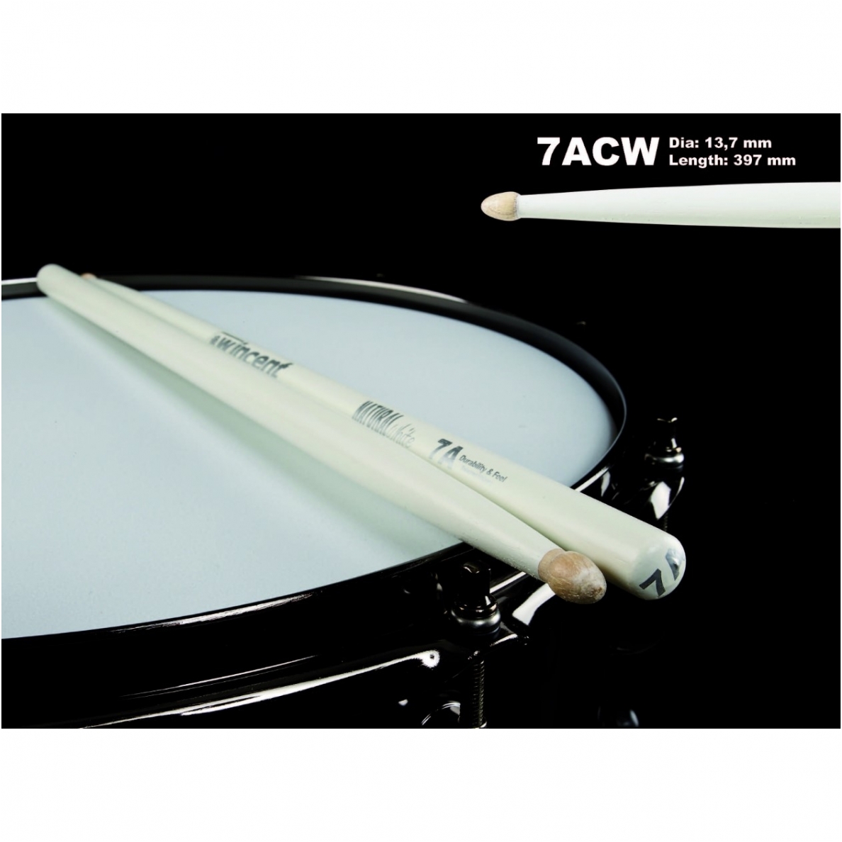 Būgnų lazdelės WINCENT W-7ACW Būgnų lazdelės WINCENT W-7ACW