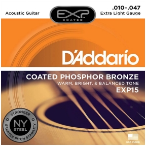 D'Addario EXP-15 EXP Coated Phosphor Bronze String Set