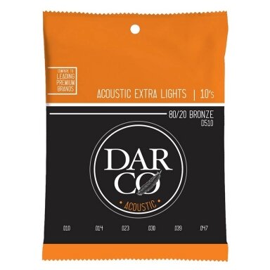 Acoustic String Set Darco D-510 80/20 Bronze .010 - .047